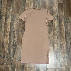 SHEIN Tan Midi Dress